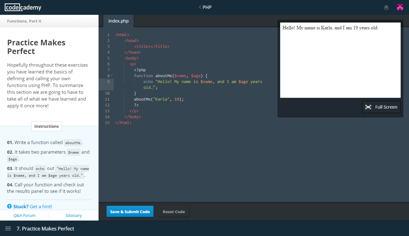 Completion of Codecademy
